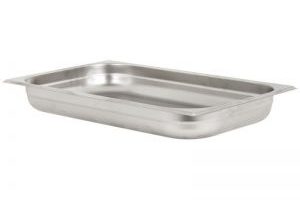 Built from sturdy 22 gauge 304 stainless steel, this standard weight full size steam table pan features reinforced corners that add strength where the pan takes the most abuse.