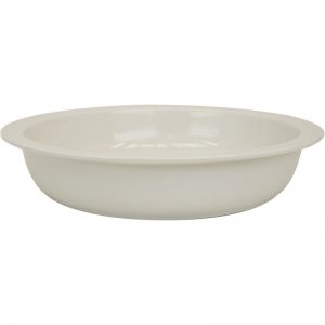 Porcelain chafing dish insert for large round chafer